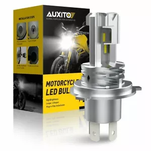 Auxito Motorcycle H4 9003 LED Headlight High Low Beam 6000K Bulb 8000LM All-in-1 - Foto 1 di 9