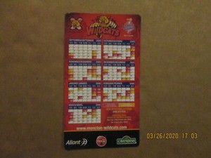 QMJHL Moncton Wildcats Vintage Circa 2005-2006 Team Logo Hockey Magnet Schedule