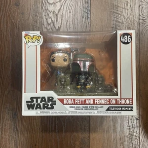Funko Pop Star Wars Boba Fett And Fennec On T Throne 486 NEW In The Original Box - Bild 1 von 6
