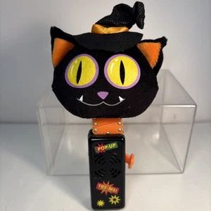 Vintage Dan Dee schwarze Katze mit Hexenhut Halloween Sound Pop Up Plüsch ~ Video - Bild 1 von 10