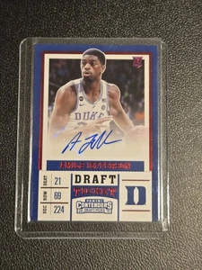 Selecciones del draft Panini Contenders 2017 #128 Amile Jefferson lámina roja automática - Imagen 1 de 2