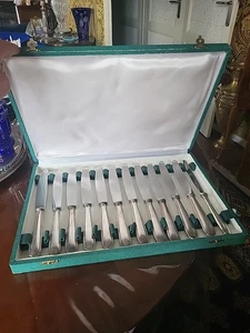 Argenterie Coffret De Couteau Métal Argenté Poinconné Pierre Devouge Louis XVI  - Picture 1 of 10