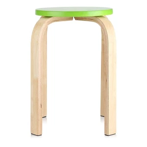 1Pcs AntiSlip Bentwood Stool Stacking Home Living Room Furniture Decor Green CS - Picture 1 of 11