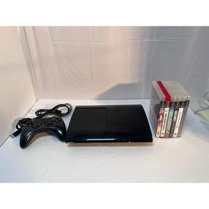 Sony PlayStation 3 PS3 Konsole Super Slim Bundle 250GB mit 6 Spielen & Controller - Bild 1 von 14
