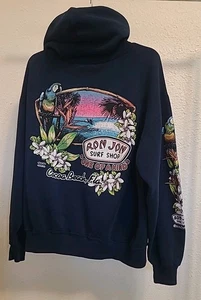 Ron Jon Surf Shop Felpa con Cappuccio Uomo XL Grafica Anteriore, Posteriore e Maniche, Vintage - Foto 1 di 9