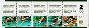#2615a (2611-15) Olympische Winterspiele waagerechter Spruchstreifen mit 5 Briefmarken postfrisch - Bild 1 von 1