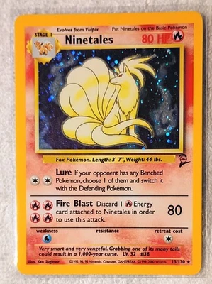 Ninetales 13/130 Holo Rare Pokemon Card 1999 Black Flame Great Condition  - Image 1 of 4
