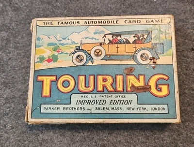 古董 1926 年帕克兄弟“旅游”著名汽车纸牌游戏改进版 — 第 1/4 张图片
