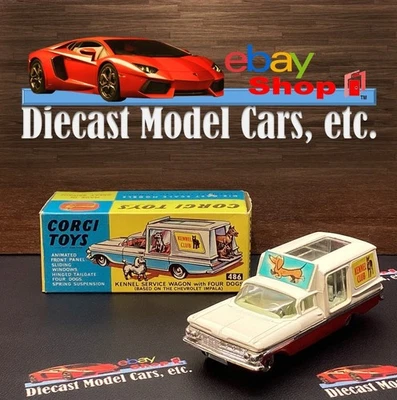 VAGÓN CLUB CORGI KENNEL VINTAGE #486 RARO INTERIOR VERDE CLARO CON CAJA Y PERROS, COMO NUEVO Foto 1 de 4