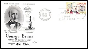 Canada FDC - 1968 - GEORGE BROWN, Scott # 484, Rosecraft Ottawa - Picture 1 of 1