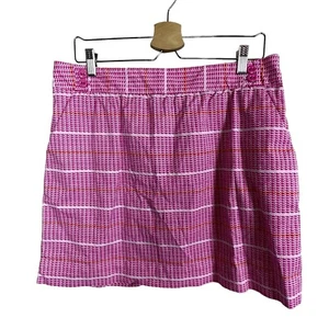 Vineyard Vines Skirt 12 Pink White Whale Print Cotton Blend Preppy Resort - Picture 1 of 7