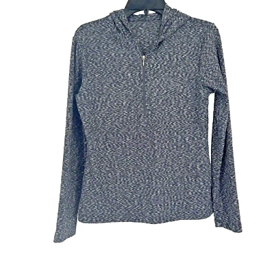Sudadera con Capucha Lucy Gris 1/4 Cremallera Pullover Manga Larga Elastizada Activa Atlética Talla M Foto 1 de 4