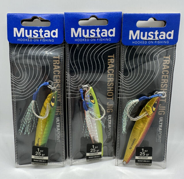 Saltwater fishing 5 pack 6/0 31022 Mustad UV Glow Tube hooks Striper jig  lure