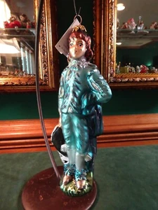 CHRISTOPHER RADKO BLUE BOY BLOWN GLASS ORNAMENT, LTD ED #4741/5000, 9" TALL, TAG - Picture 1 of 12