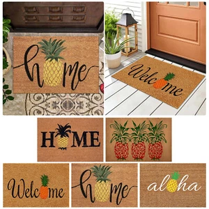 Pineapple Letter Printed Door Mat Non Slip Dirty Door Carpet Entrance Front Mat - Picture 1 of 24