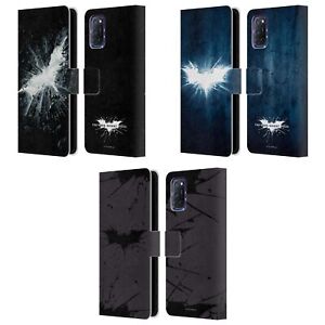 OFFICIAL THE DARK KNIGHT RISES LOGO LEATHER BOOK WALLET CASE FOR OPPO PHONES