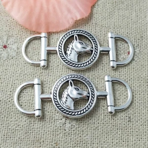 Envío gratuito 60 piezas de conectores de cabeza de caballo plateado tibetano 43X16MM L-5211 - Imagen 1 de 4