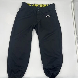 Rawlings Low Rise Softball Pant Women's Medium Black WLNCH Semi-Relaxed Fit - Picture 1 of 12