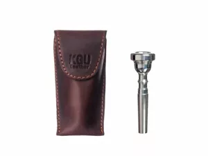Trumpet Mouthpiece Pouch SINGLE KGUBrass Leather Crazy Horse Brown. Handmade - Picture 1 of 3