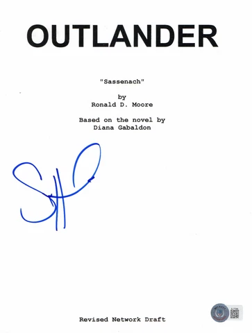 SAM HEUGHAN SIGNED AUTOGRAPH OUTLANDER FULL SCRIPT BECKETT BAS Cover