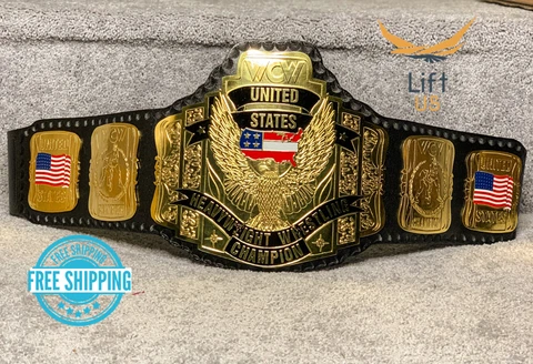 UNITED STATES Championship Heavy Weight Title Replica Belt 2mm Brass Adult Size Cover