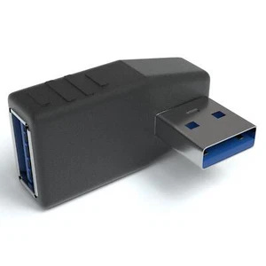 USB 3.0 Winkel Adapter links 90° Grad Winkeladapter A Stecker zu A Buchse - Bild 1 von 7