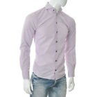 Eton Slim Fit Men's Button Up Dress Shirt Pink Pinstriped Long Sleeve Size 38/15