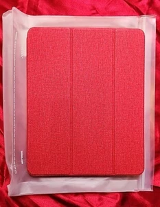 Tablet Case For iPad Pro 12.9" 2020, Auto Sleep/Wake, Pencil Charging, Red. New - Picture 1 of 5