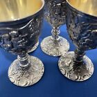 Corbell & Co. Set of 4 Silverplate Mini Cordial Goblets