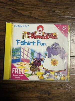 Vintage 1997 McDonaldLand PC CD-ROM T-Shirt Fun  By Expert Software McDonald's - Image 1 of 4