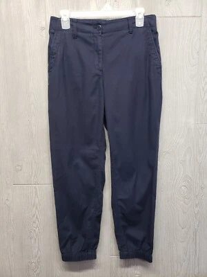 Talbots Joggers Pants Womens Small Stretch 30x25 Navy Blue Elastic Waist Pockets - Image 1 of 4