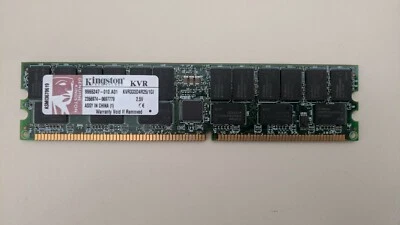 Kingston KVR333D4R25/1GI 1GB PC2700 DDR-333 MHz 184-Pin DIMM ECC Memory Module - Image 1 of 2