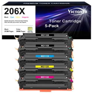 W2110A Compatible For HP 206A 206X Toner Laserjet Pro MFP M283cdw M283fdw Lot - Picture 1 of 13