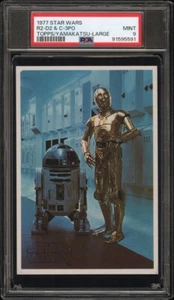 1977 Star Wars Topps Yamakatsu Large Card R2-D2 & C-3PO PSA 9 MINT - Picture 1 of 2
