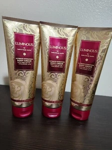 3 x Bath & Body Works LUMINOUS Shea Butter Hyaluronic Body Cream 8oz NEW! - Picture 1 of 1