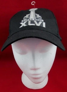 NFL Superbowl XLVI Indianapolis 2012 schwarz Baseball Mütze Kappe verstellbar  - Bild 1 von 6
