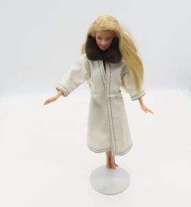 Barbie Size Faux Leather Coat Jacket Doll And Stand Not Included See Description - Picture 1 of 16