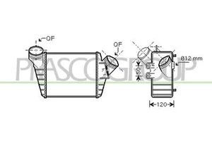 Intercooler Prasco LLK radiatore per VW New Beetle Cabriolet 1.9 TDI - Foto 1 di 1