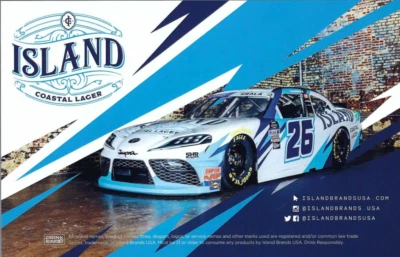 Postal de la serie NASCAR XFINITY #26 KAZ GRALA "ISLAND COAST LAGER" 2023 Foto 1 de 2