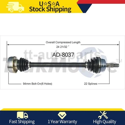 Rear Passenger Side Right CV Axle Joint For Volkswagen Quantum 1987 1986 - Image 1 of 2