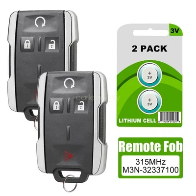 2 para 2014 2015 2016 2017 2018 Silverado 1500 2500 3500 HD mando a distancia coche llavero 4B Foto 1 de 4