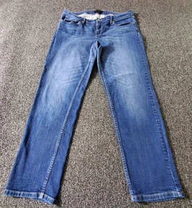 Banana Republic Jeans Women's 31/12 Straight Leg Midrise Dark Wash Stretch - Picture 1 of 12