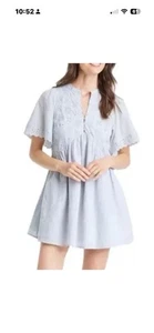 NEW Universal Thread Short Sleeve Cotton Eyelet Mini Dress Size Medium retail$30 - Picture 1 of 5