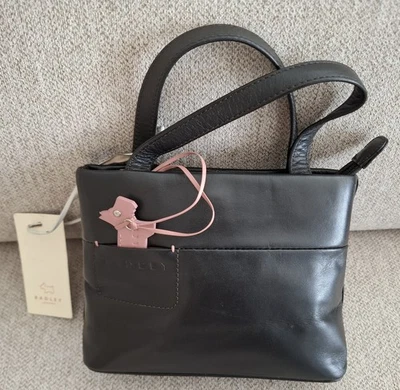 RADLEY BLACK MINI  GRAB  BAG, BNWT - image 1 of 4