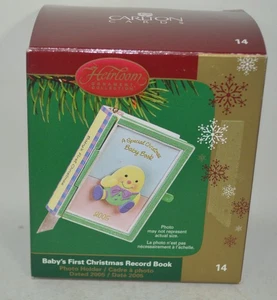 Heirloom Ornament Collection - Baby's First Christmas Record Book 2005 Carlton - Picture 1 of 8