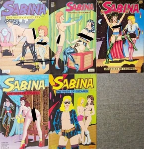 SABINA Mistress of Escapes Comic Lot #1 2 3 4 7 Eros Comix Mature Bondage 1993 - Picture 1 of 13