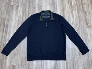 Porter & Ash Men’s 2-Tone Structure Navy Blue 1/4 Zip Knit Sweater XXL 2XL - Picture 1 of 15
