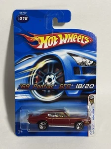 Pontiac GTO '69 2005 rojo oscuro primeras ediciones Realistix 18/20 Hot Wheels NUEVO - Imagen 1 de 4
