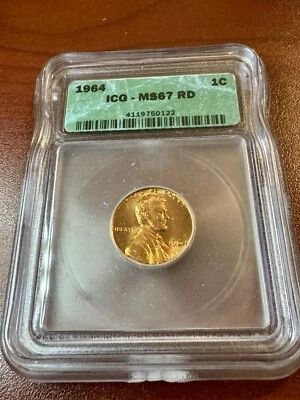 1964 Lincoln Memorial Cent MS67 RED ICG - Image 1 of 4