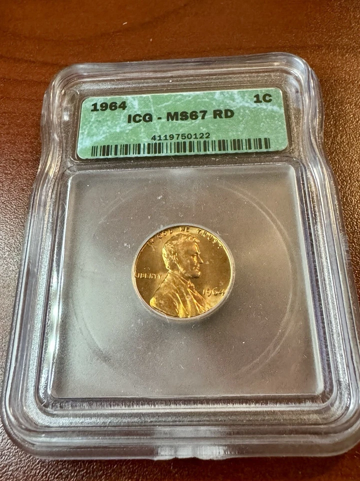 1964 Lincoln Memorial Cent MS67 RED ICG - Image 1 of 4